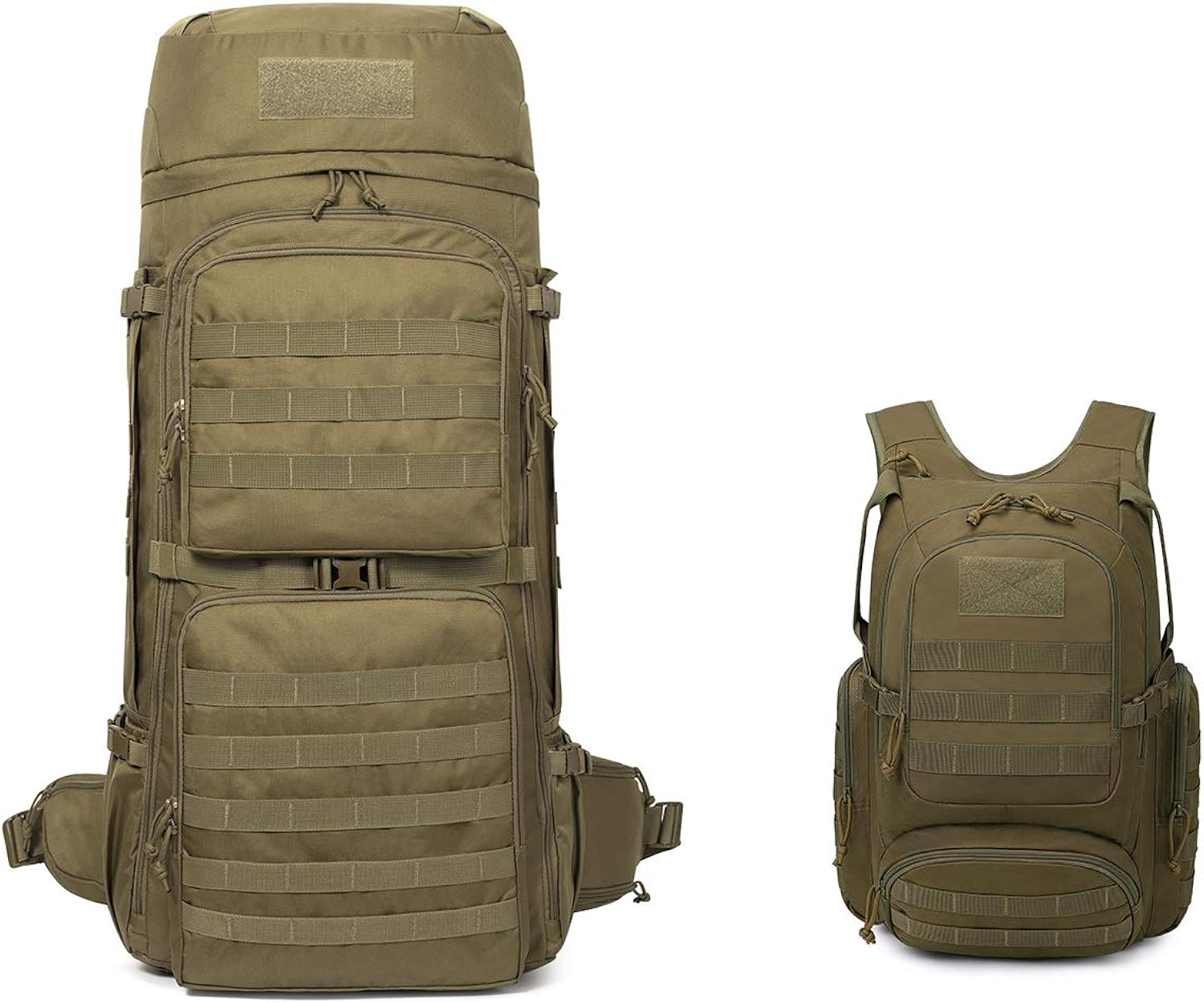 25L+75L Items Bundle Mardingtop Molle Khaki Backpack Tactical Internal