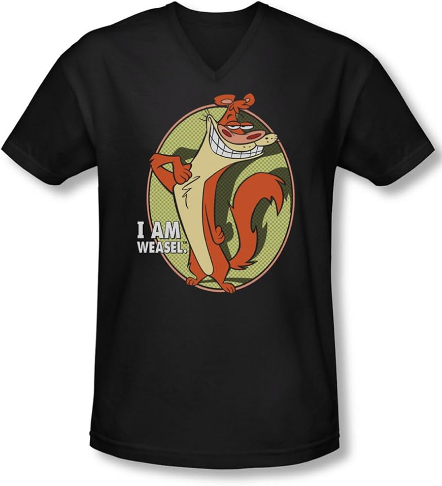 I Am Weasel Mens Weasel VNeck TShirt, XXLarge, Black Amazon.ca