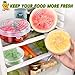 Silicone Stretch Lids Reusable 7 pack-Silicone Lids Silicon Covers Food Saver Covers Various Sizes for Food, Bowls, Bottles,Pots Cans, Cups, Platters, Dishes, Dishwasher, Jars, Oven, Microwave