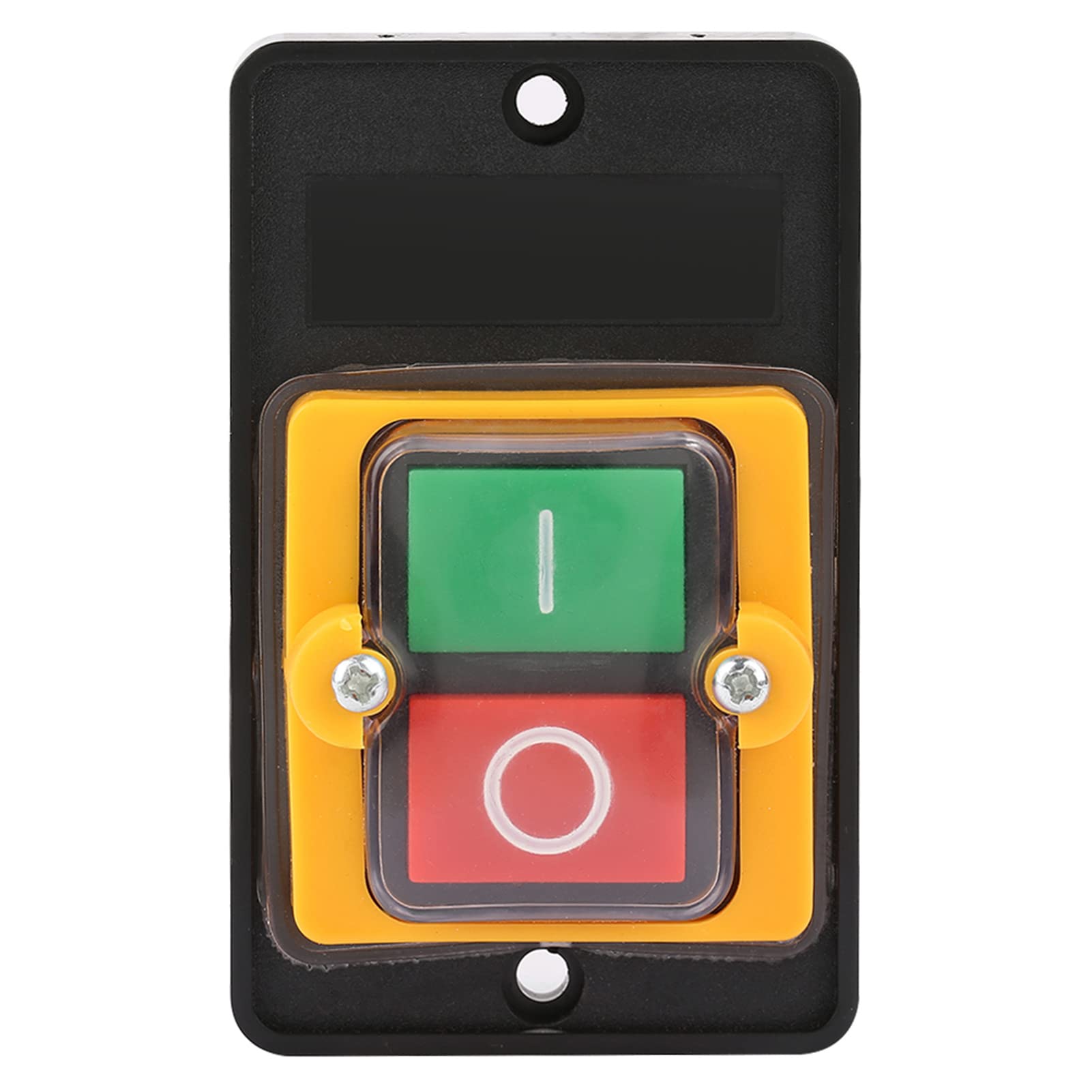 Joyzan Push Button Switch, AC220V/380V 10A Waterproof ON/OFF Pushbutton Start Stop Electric Motor Switches Self Lock Electromagnetic Buttons for Mechanical Equipment Cutting Machine Bench Drill