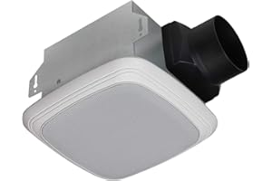 Homewerks Worldwide 7130-04-BT Bathroom Fan Bluetooth Speaker, Ceiling Mount Exhaust Ventilation 1.5 Sones 70 CFM, White