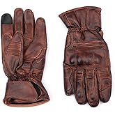 Leather Motorcycle Gloves Comfortable Riding Protection Full Gauntlet