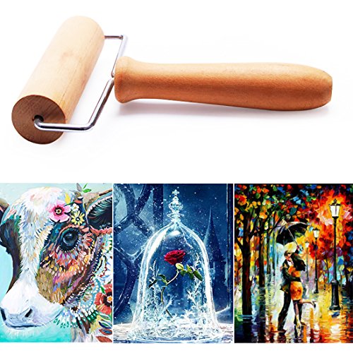 5D Diamond Painting Tool Wooden Roller, Accessories for DIY Kit Rhinestone Embroidery Sticking Tightly for Kids Adults