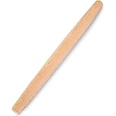 French Rolling Pin for Baking 18 Inch - Gifbera Better Wood Beech Dough Roller Baking Utensils for Pizza Bread Pastry Fondant