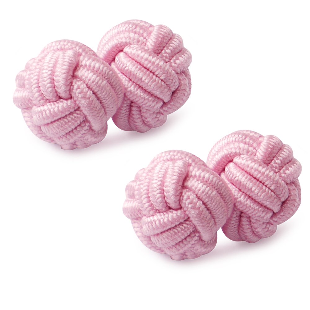 HONEY BEAR Mens/Women Silk Knot Cufflinks,Round for Shirt/Dress Business Wedding Gift