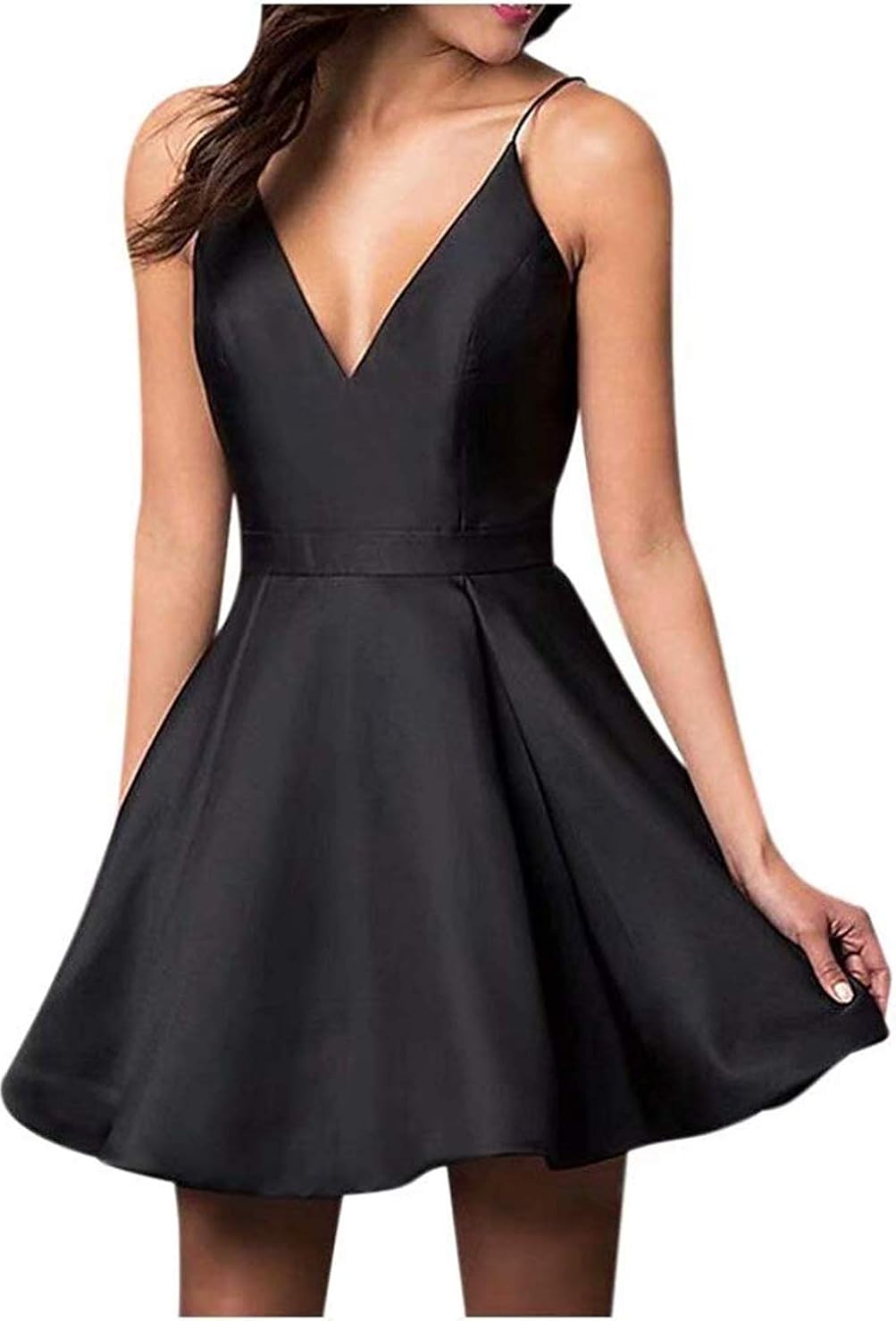 spaghetti strap homecoming dress short