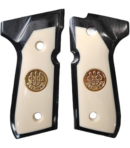 Beretta 92 92FS 96 custom engraved faux ivory grips Grim Reaper Hell