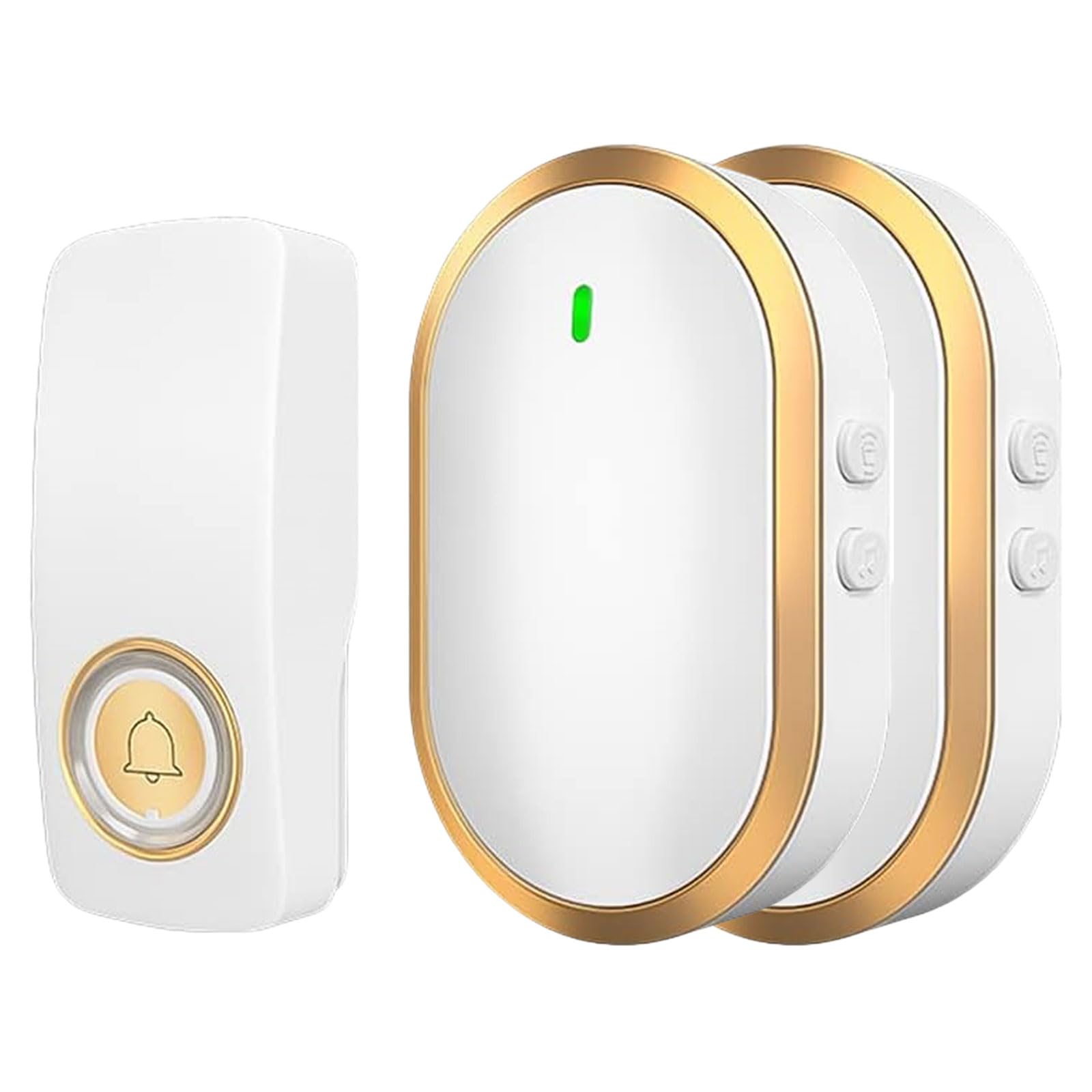 Wireless Doorbell - Doorbell Chime Waterproof, Wireless Door Chime with 2 Receivers and 1 Transmitter, 1000 Feet Long Range with 38 Ringtones and 3 Volume Levels