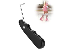Hockey Skate Tightener, Foldable Skate Tightener Tool, Shoe Lace Puller with Stainless Steel Hook and Folding Handle, Anti-Sl