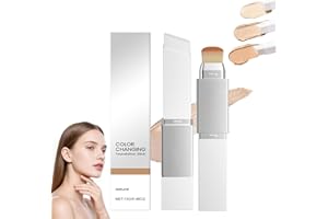 2026 Color Changing Foundation Stick, Korean Color Changing Cover Cream Stick, Medium to Full Coverage Dewy Finish Base Makeu