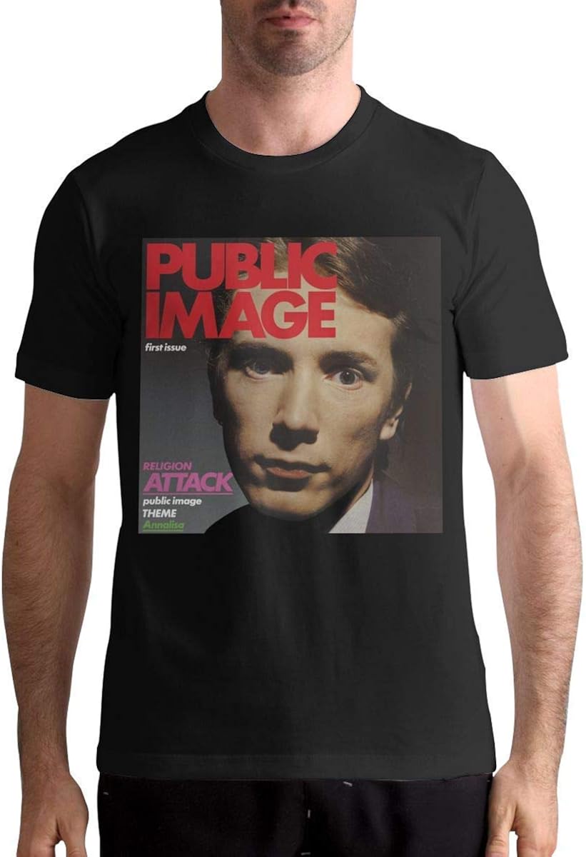 Public Image Ltd Men's Tops Short Sleeve Pattern TShirt Black TShirt