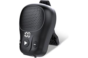 ZYHKON Wearable Bluetooth Speaker, Clip-on Wireless Portable Speakers, IP56 Waterproof Clip Speaker Up to 18 Hours Battery Life, Built-in Mic for Hands-Free Music/Calls, Work/Outdoor, Black