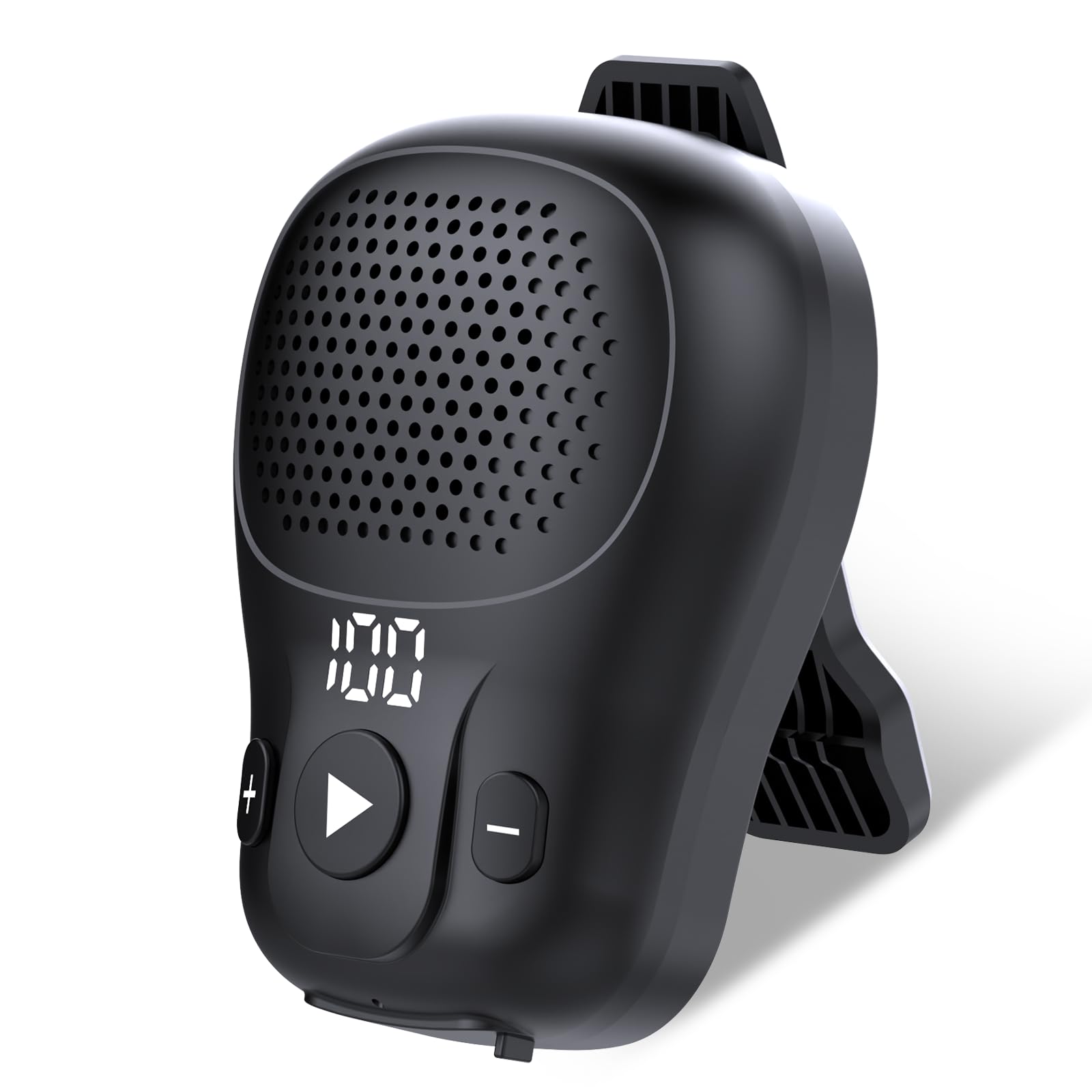 Photo 1 of ZYHKON Wearable Bluetooth Speaker, Clip-on Wireless Portable Speakers, IP56 Waterproof Clip Speaker Up to 18 Hours Battery Life, Built-in Mic for Hands-Free Music/Calls, Work/Outdoor Black