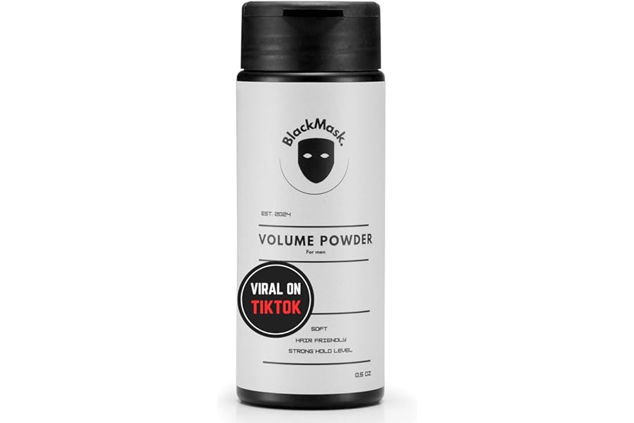 BlackMask Texture Powder for Men, Easy to Apply – Instantly Adds Texture & Volume, All-Natural Ingredients, Strong Hold, Hair Powder for Men