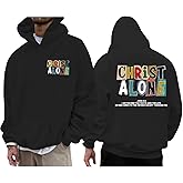 Wedsadl Christian Hoodies For Men Jesus Religious God Hoodie Faith Bible Verse Sweatshirt inspirational Cotton Pullover Tops