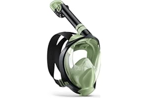 Zenoplige Full Face Snorkel Mask Adults,Dry-Top Snorkeling Gear with Camera Mount,Foldable 180-Degree Panoramic Scuba Mask for Snorkeling Diving Swimming Travel,Snorkel Mask Anti-Fog & Anti-Leak