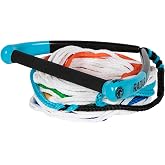 RADAR Control Water Ski Rope and Handle Package | 13 Inch Handle, Non-Rotating Grip, Pre-Stretched Low-Drag Rope, Full Length End Caps, High Control Handle for Wakesurfing