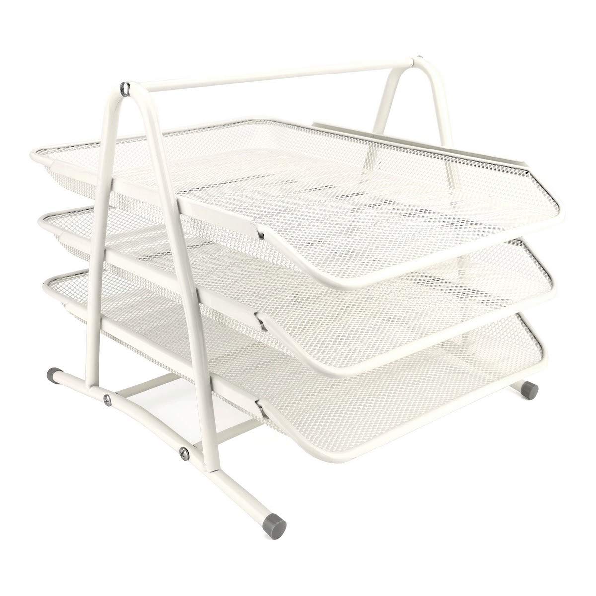 Leviatan Metal Storage Compartments | Office Desk Organizer | Document Drawers | A4 Document Tray | Organizer Mesh | Office Drawer Organization System | Pearl