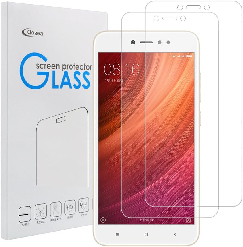 Screen Protector for Xiaomi Redmi Note 5A Prime(2-Pack), Siuber Full Coverage Tempered Glass Screen Protector, High Definition, Anti-Scratch, High Touch Sensitivity, Bubble-Free, Anti-Fingerprint Protective Film Cover for Xiaomi Redmi Note 5A Prime