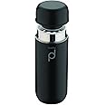 Drinkpod Grunwerg HCF-200BK Vacuum Insulated Capsule Flask, Stainless Steel, Black, 200ml