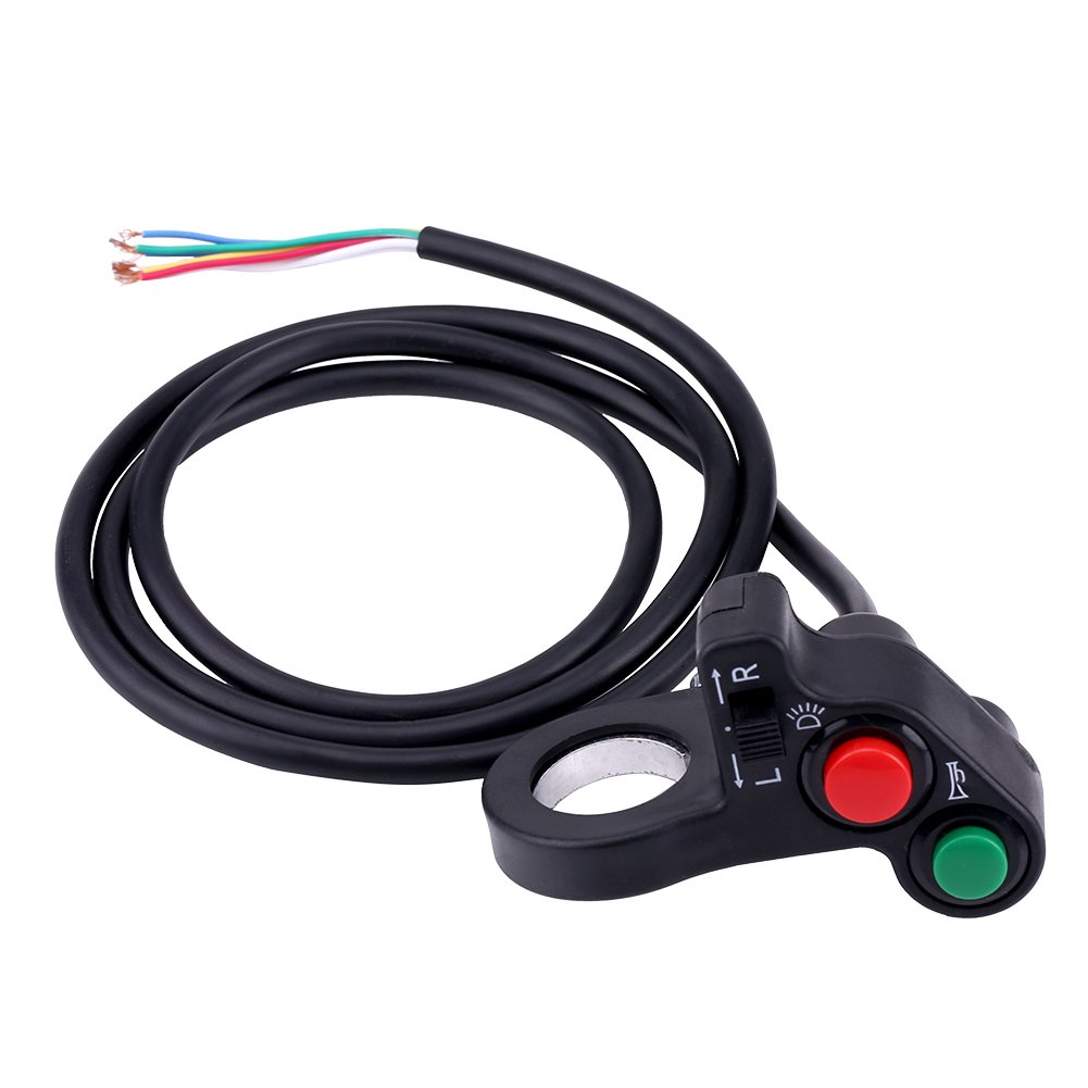 7/8inch 22mm Motorcycle Handlebar Switch Waterproof Motorcycle Headlight Turn Light Horn Switch On/Off Push Button Switch car switch commodo