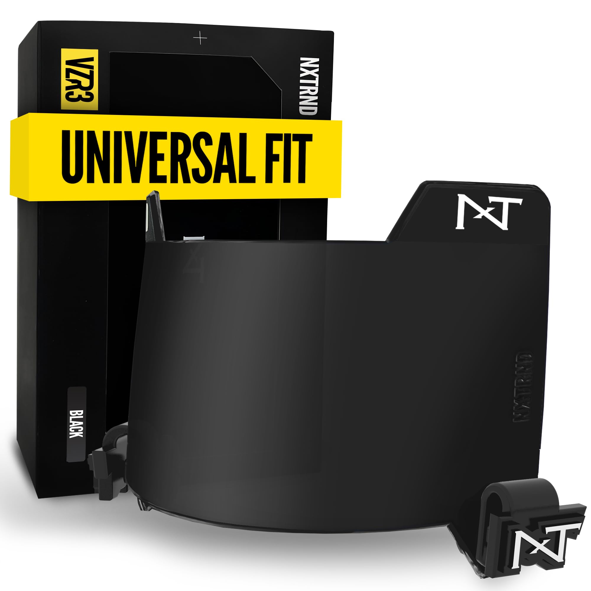 Nxtrnd VZR3 Football Visor, Bubble Lens Technology, Fits Adult & Youth Football Helmets (Black)
