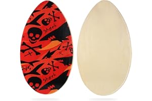 HQO LOVL 35 inch Skim Board for Kids Adults Wooden Skim Boards with High Gloss Coat for Beach Skimboards for Beginners