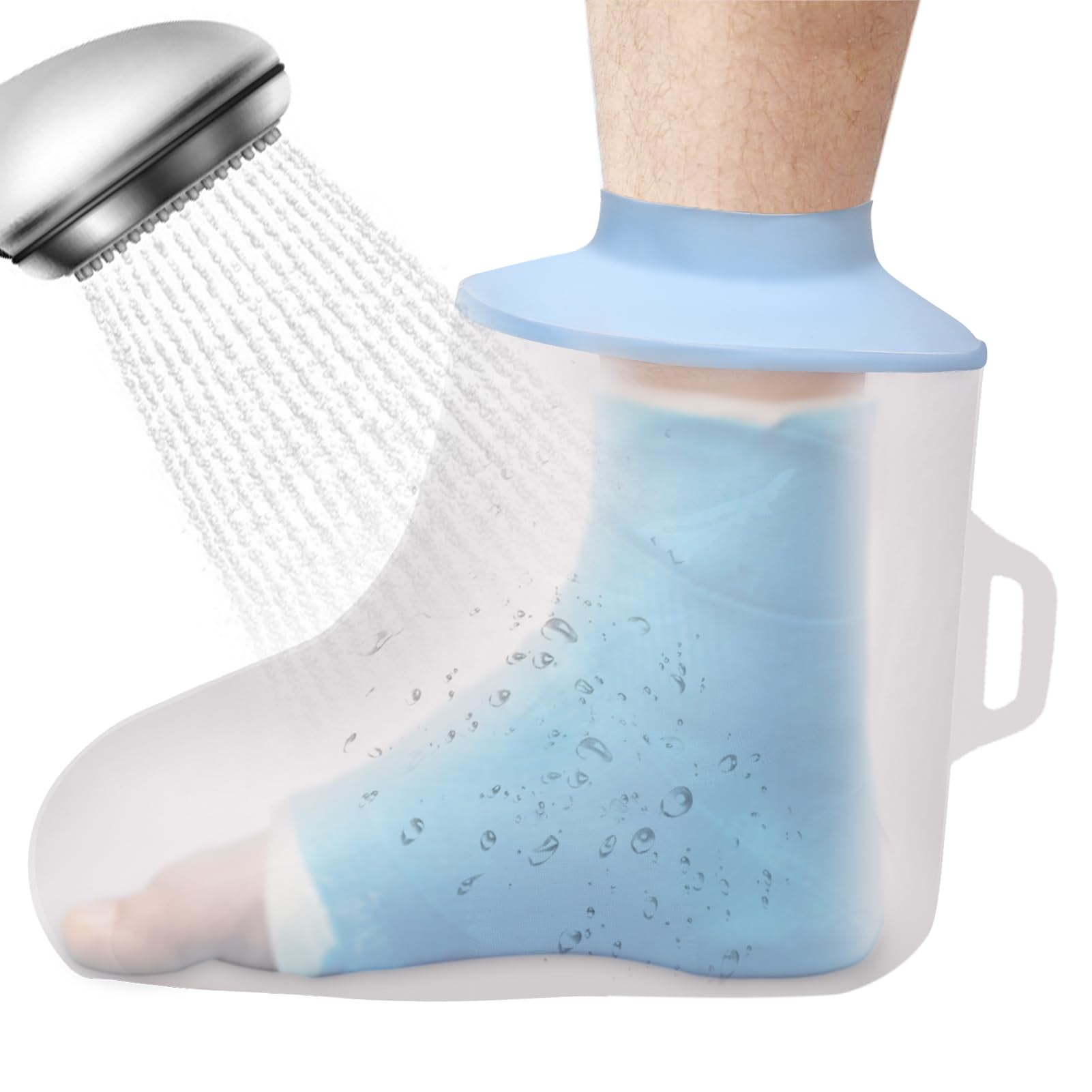 Fasola Cast Cover Foot Adult for Showering, Reusable Cast, Dressing and Bandage Protector, Watertight Protection for Ankle, Foot, Toe