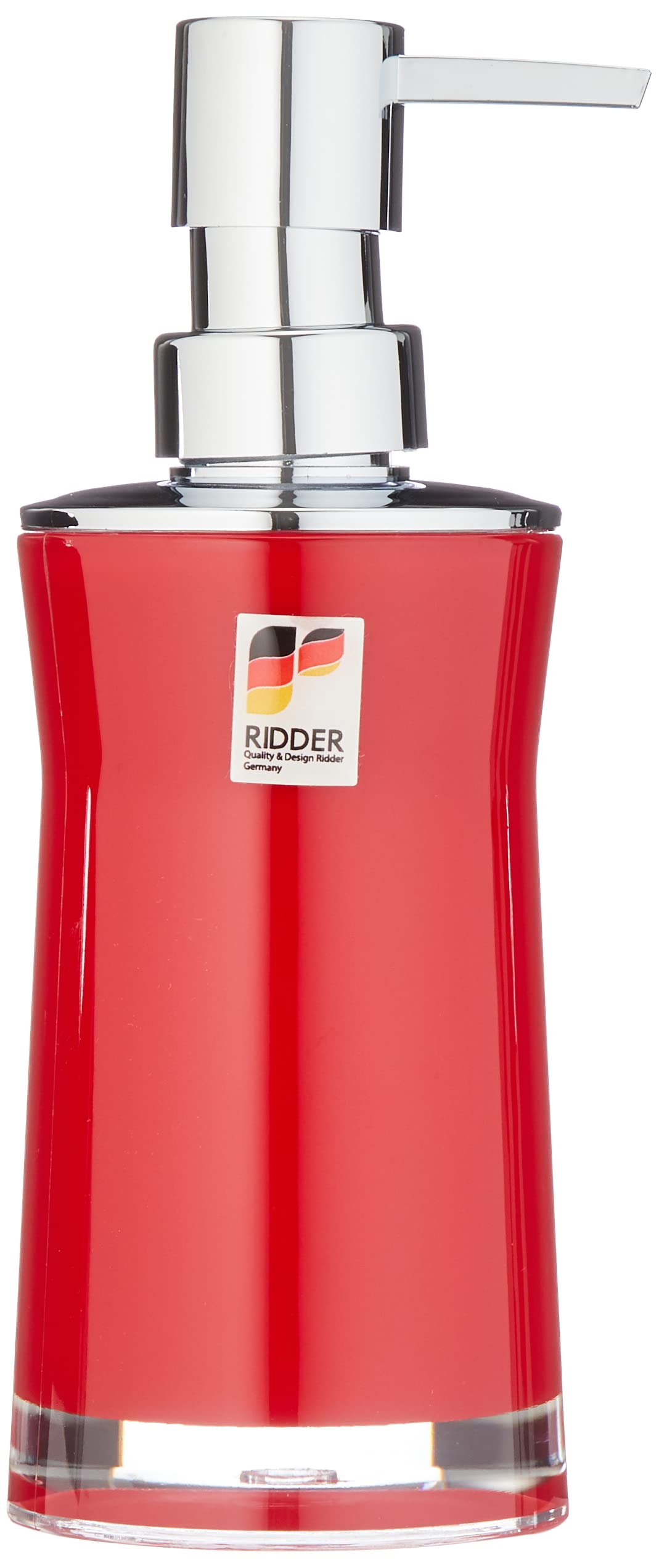 Ridder Soap Dispenser Disco, Acryl, red, 6.5 x 6.5 x 19 cm