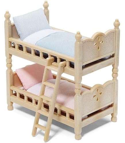 Gxsterd Lit superposé pour maison de poupée 1/12 - Mini literie pour maison de poupée, meubles de chambre à coucher (girafe Gxsterd Lit superposé pour maison de poupée 1/12 - Mini literie pour maison de poupée, meubles de chambre à coucher (girafe