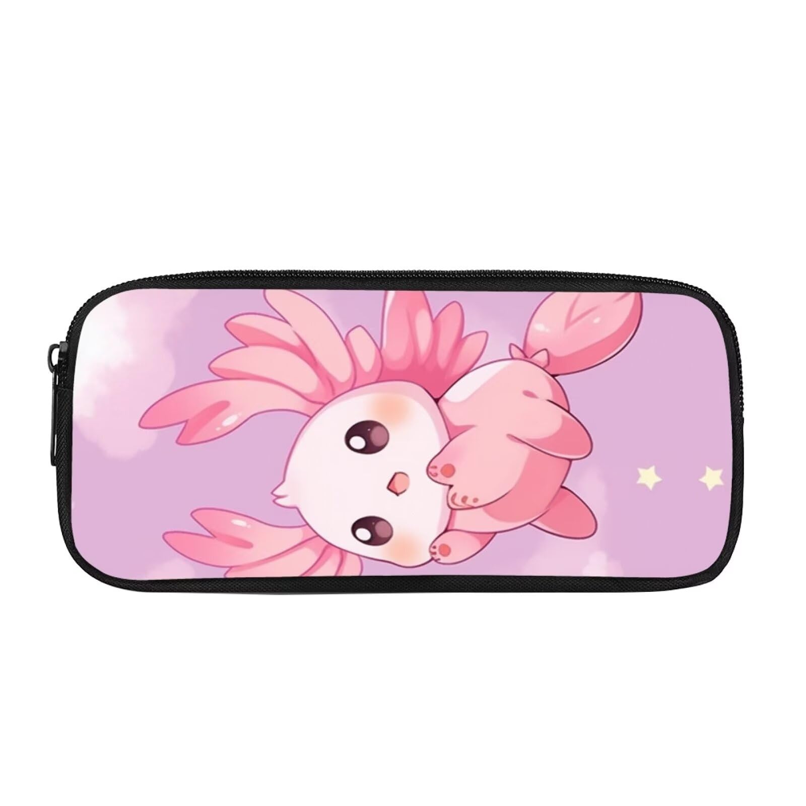 Showudesigns Cute Axolotl Pencil Case for Girls Pen Pouch Bag Durable Pencil Box Organizer Zipper Stationery Storage Case Cartoon Animal Pink — image 1