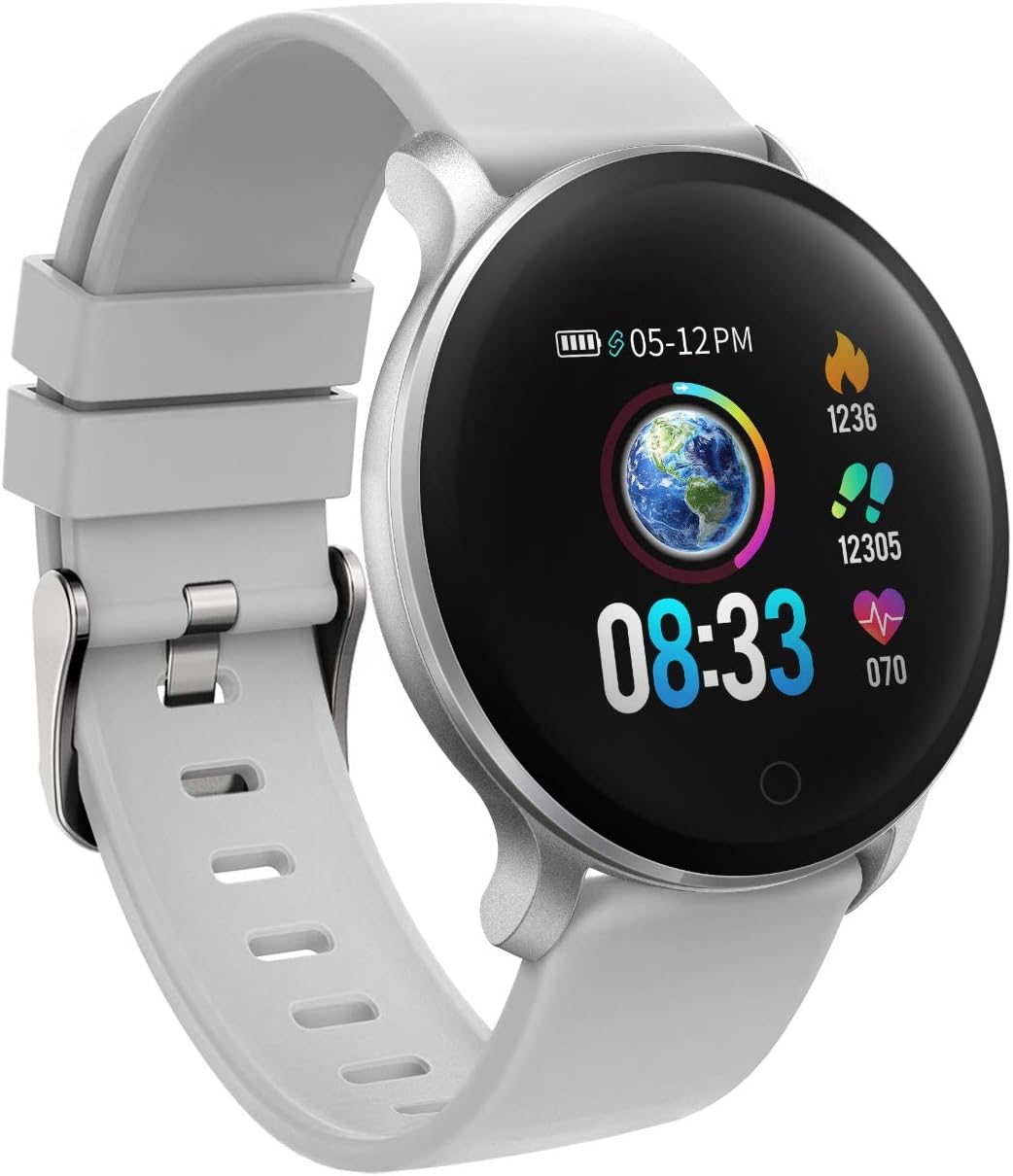 moreFit Vogu Smart Watch,IP68 Waterproof Activity Tracker Color Screen Watch with Heart Rate Monitor,Fitness Tracker with Sleep Monitors,Pedometer Stop Watch with Step Calorie Counter