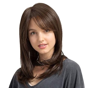 Amazon Com Auflaund Natural Side Part Bob Straight Long Dark