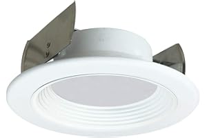 NORA LIGHTING Nora NOXAC-43227WW 4" AC Onyx Retrofit Trim, White (2700K, Baffle)