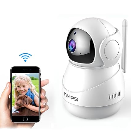 Wlan Wifi IP Kamera Weitwinkel, NIYPS 1080P Full HD kleine Überwachungskamera mit Bewegungserkennung und Infrarot Nachtsicht,