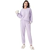 DAVID ARCHY Fleece Pajamas for Women Warm Fuzzy Winter Cozy Soft Comfy Long Sleeve 2 Peices Pj Sets Sleepwear Loungewear