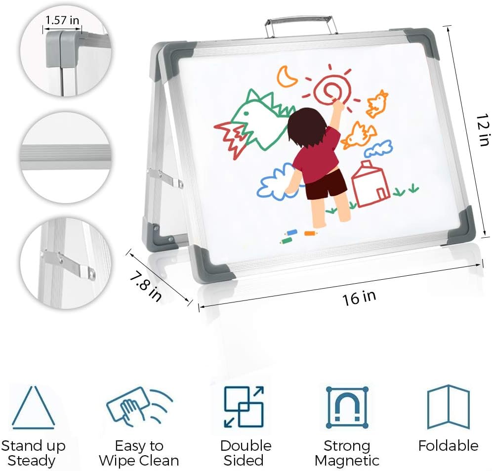 Dry Erase Drywipe Magnetic Whiteboard 48"x36"Silver Aluminium Frame 122cm X91cm Notice Memo Board Office