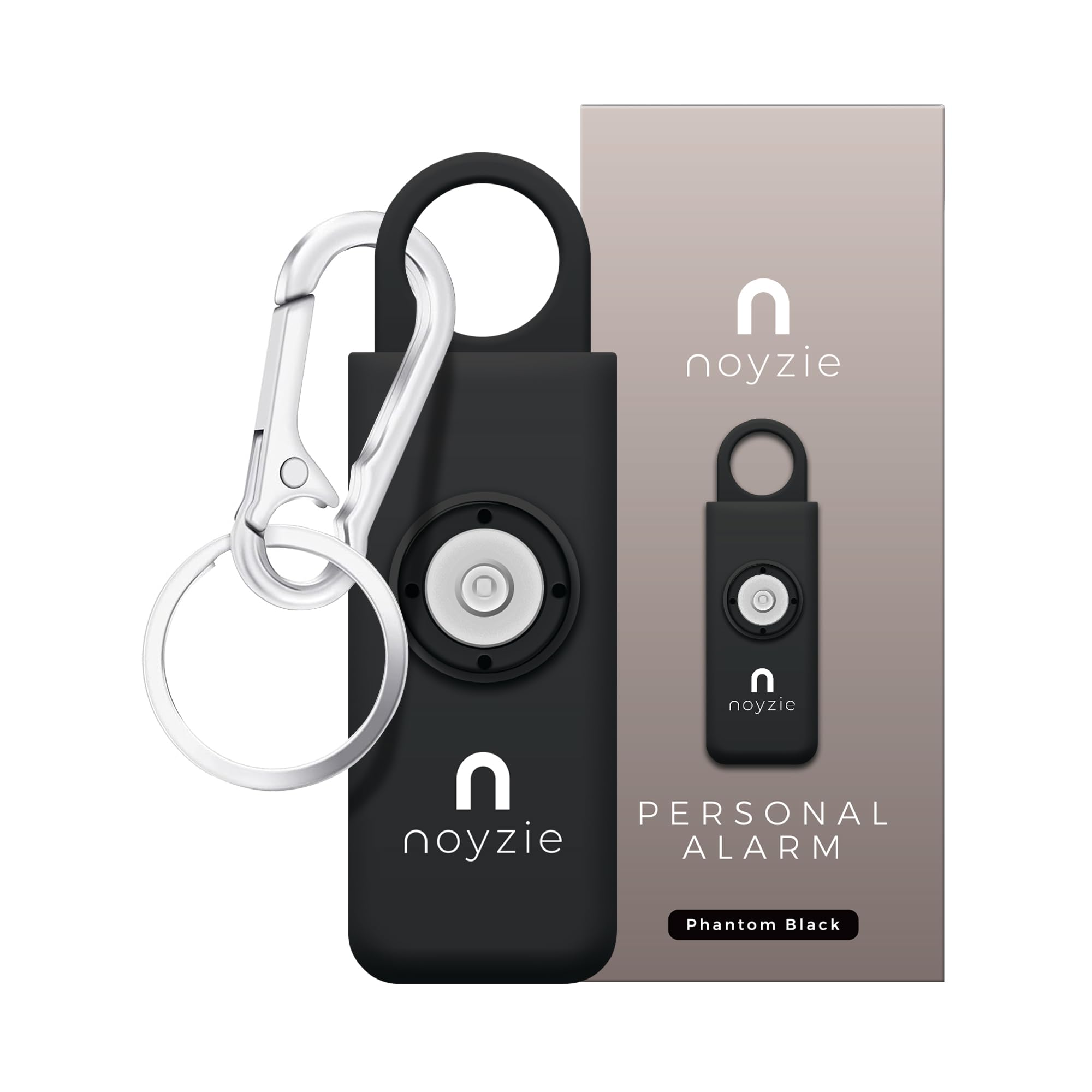 Personal Alarm NOYZIE Personal Safety Alarm with LOUD 125db Siren and 200-Lumen Strobing LED Light - Self Defence Rope Alarm Keyring Keychain for Women, Men, Elderly & Dog Walkers