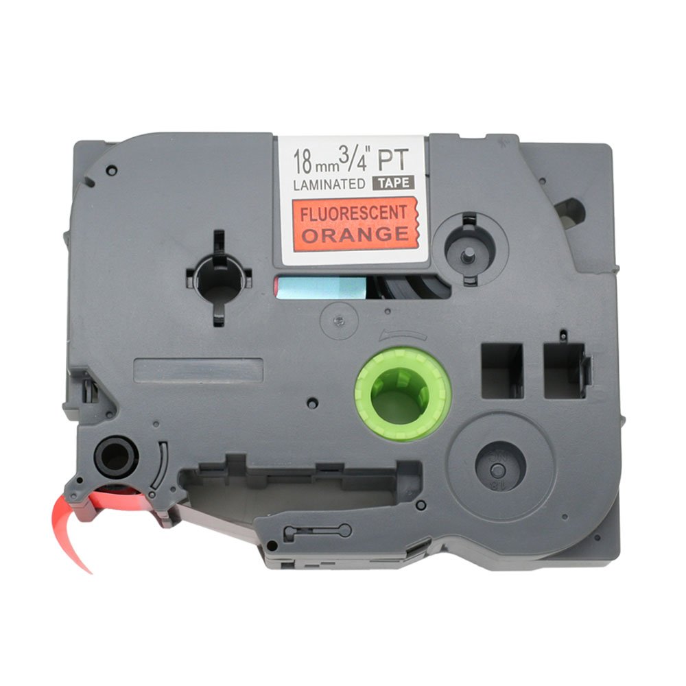BROVACS 1 Pack Black on Fluo Orange Label Tape Compatible for Brother P-Touch TZ B41 Tze B41 18mm 3/4" OPA1324