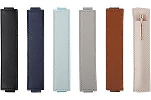 6pcs Elastic Band Pen Holder, PU Leather Pen Sleeve Pouch Journal Pencil Holder Adjustable Elastic Band Pen Holder for Notebo