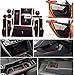 Cup Holder and Door Compartment Liners for Honda Civic 2017 2016 2018 17-pc Set (Red Trim)