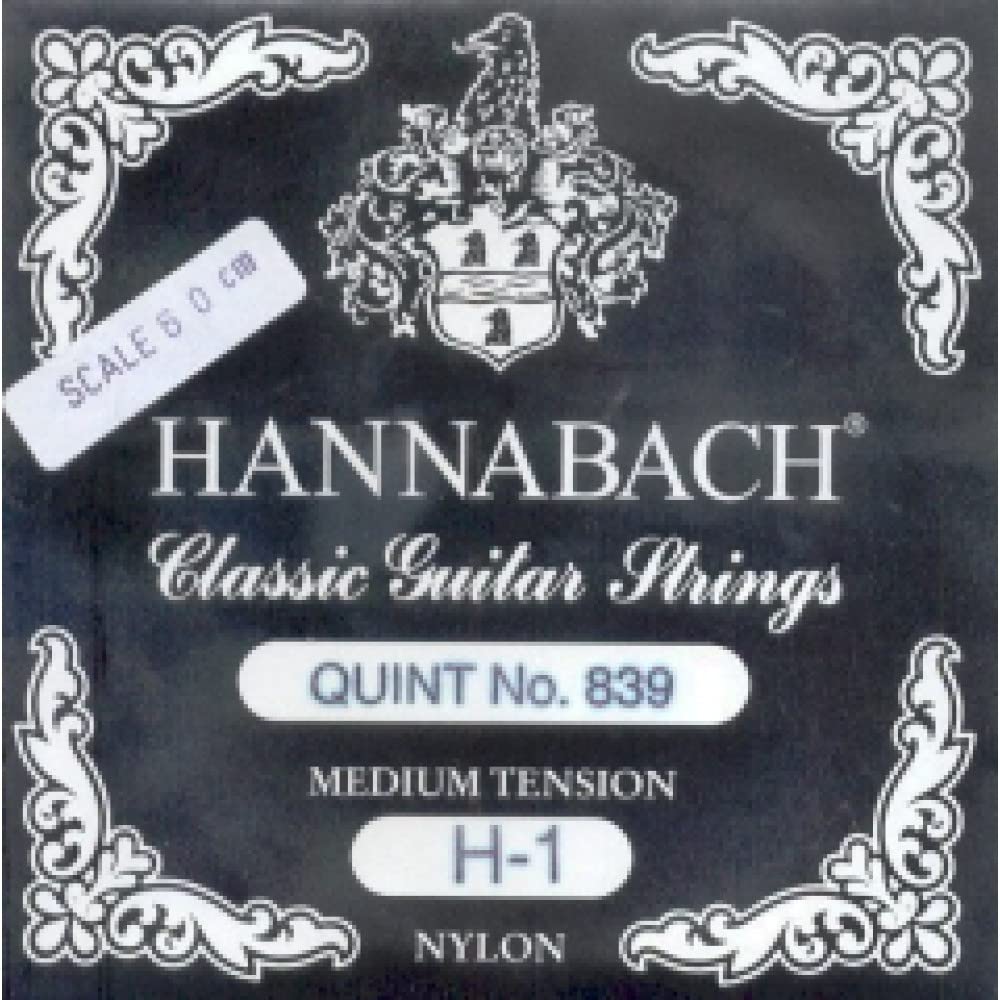 Hannabach Classical Guitar Strings Series 839 Medium Tension for Quint Guitar, scale 530-550 mm - set 6-string - 839MT — image 1