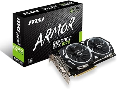 MSI GeForce GTX 1070 ARMOR 8G OC Graphics Card NVIDIA GDDR5 8GB PCI Express 3.0