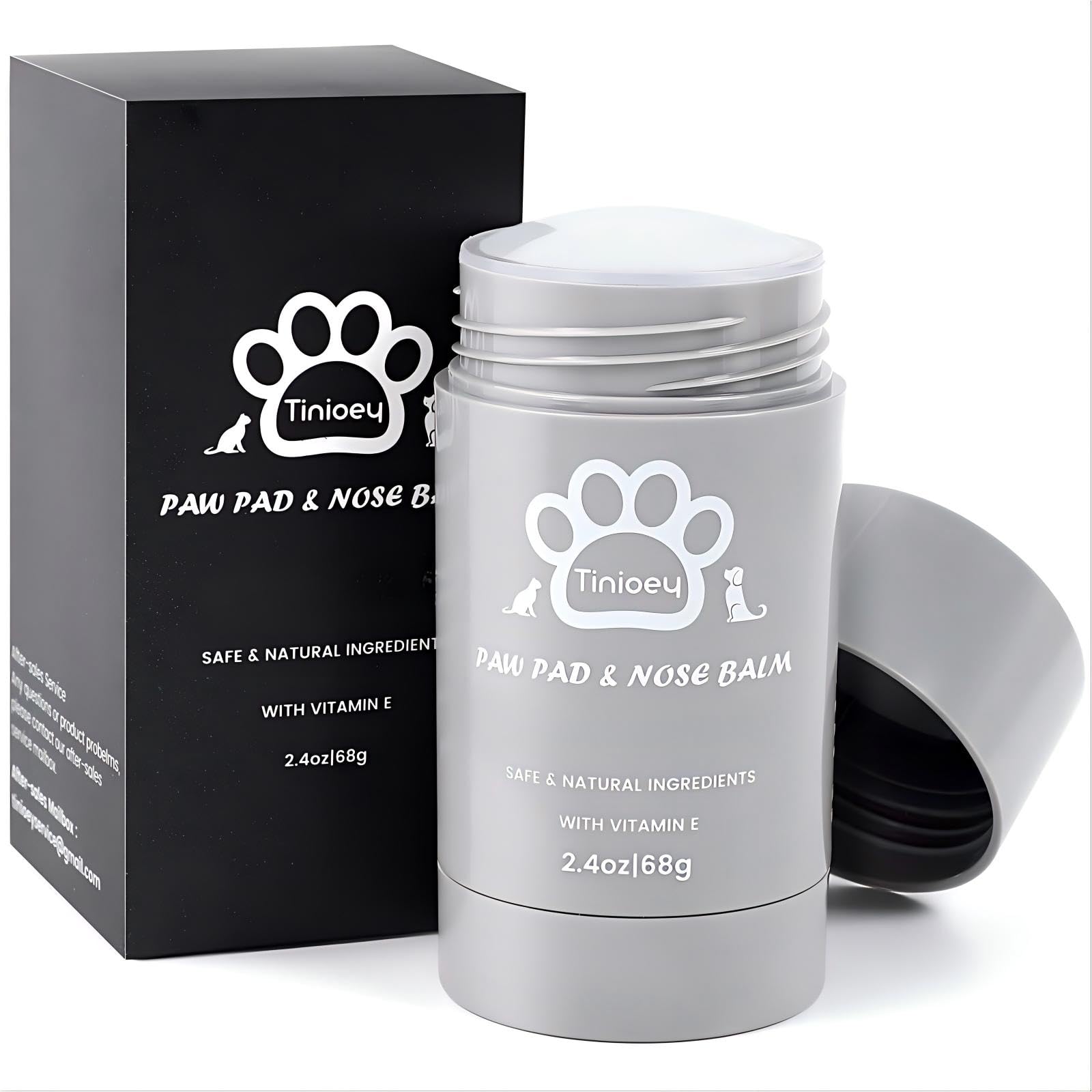 Tinioey Dog Paw Balm for Dogs& Cats (68g Stick) | All Natural Dog Nose Balm Paw Protector/Moisturizer