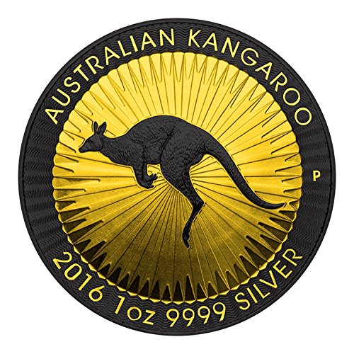 2016 AU Australian Kangaroo Shadows 1oz silver coin $1 Brilliant Uncirculated