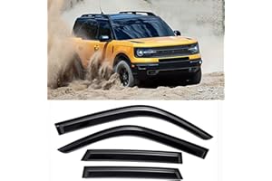 BOOGADEE Original 4pcs Rain Guards Set, Outside Mount Window Deflectors, Good Looking Side Window Visors Compatible with 2021-2023 Ford Bronco Sport |94713|