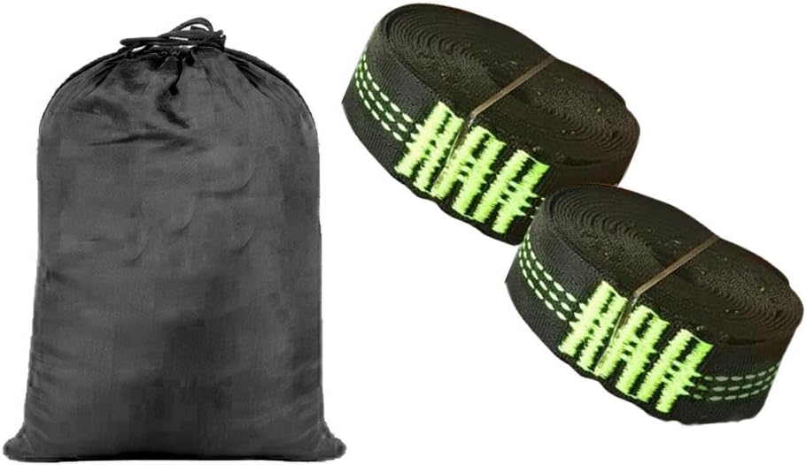 Outdoor Camping Hammock Straps (2 x 6.5 ft) - Breaking Strength 1600 lbs - No Stretch Heavy Duty Fabric - 32 Loops Easy Adjustment - Tree Friendly & Tree Swings - Carry Bag - Fits All Hammocks