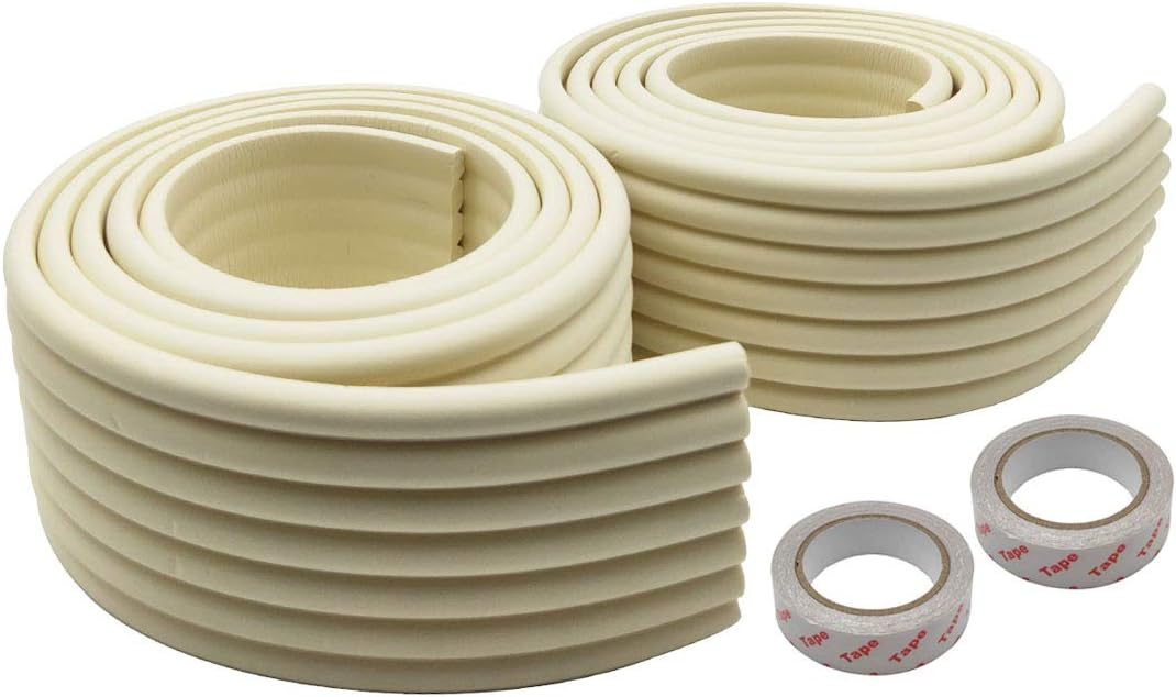 Sipery Furniture Edge and Corner Guards 6.56Ft Length, Multifunctional Child Safety Edge Guard Bumper Table Sharp Edges Protector, Beige
