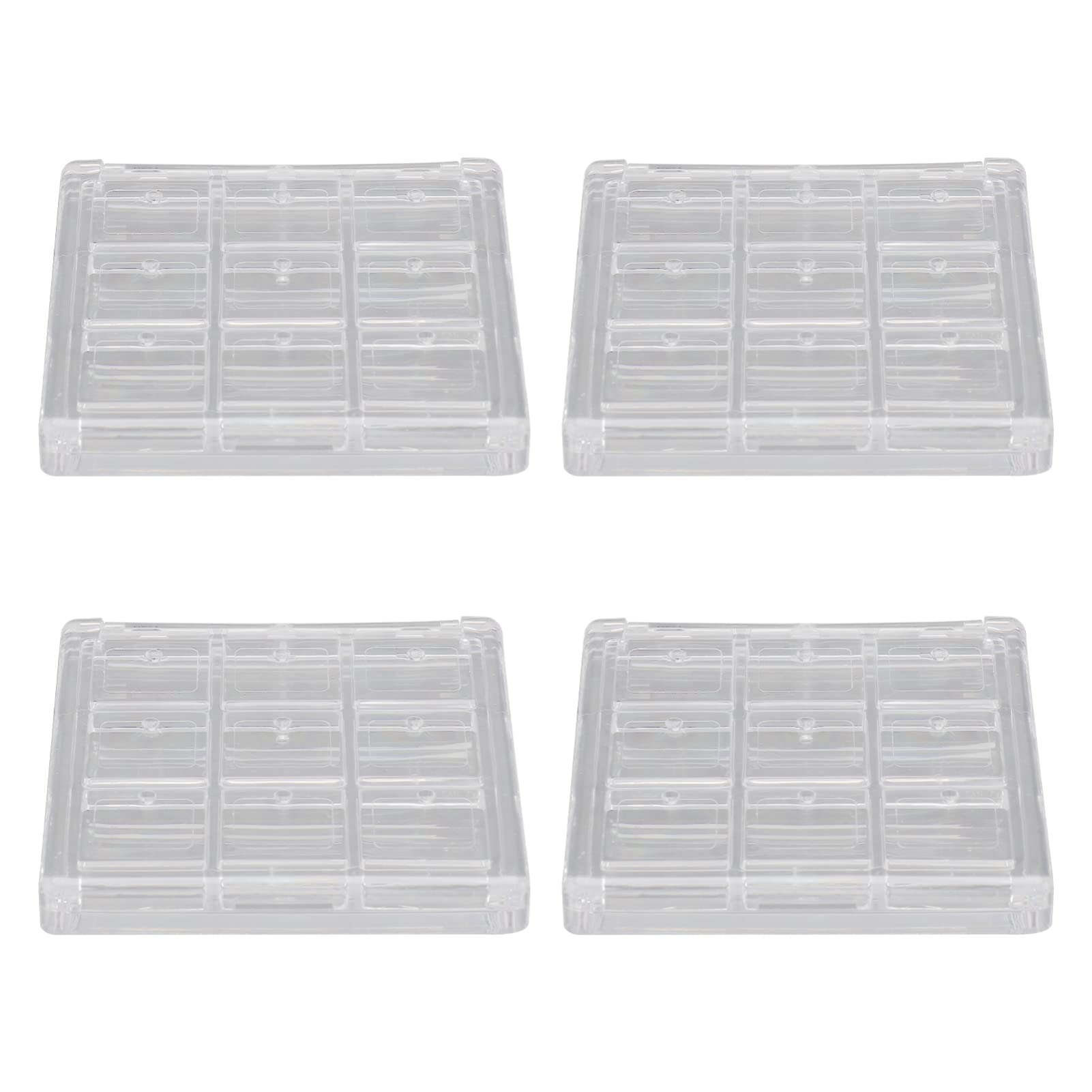 FRCOLOR 4pcs Multi Empty Blusher and Eyeshadow Storage Case for Makeup Organization Portable Cosmetic Organizer for Travel and Daily Use
