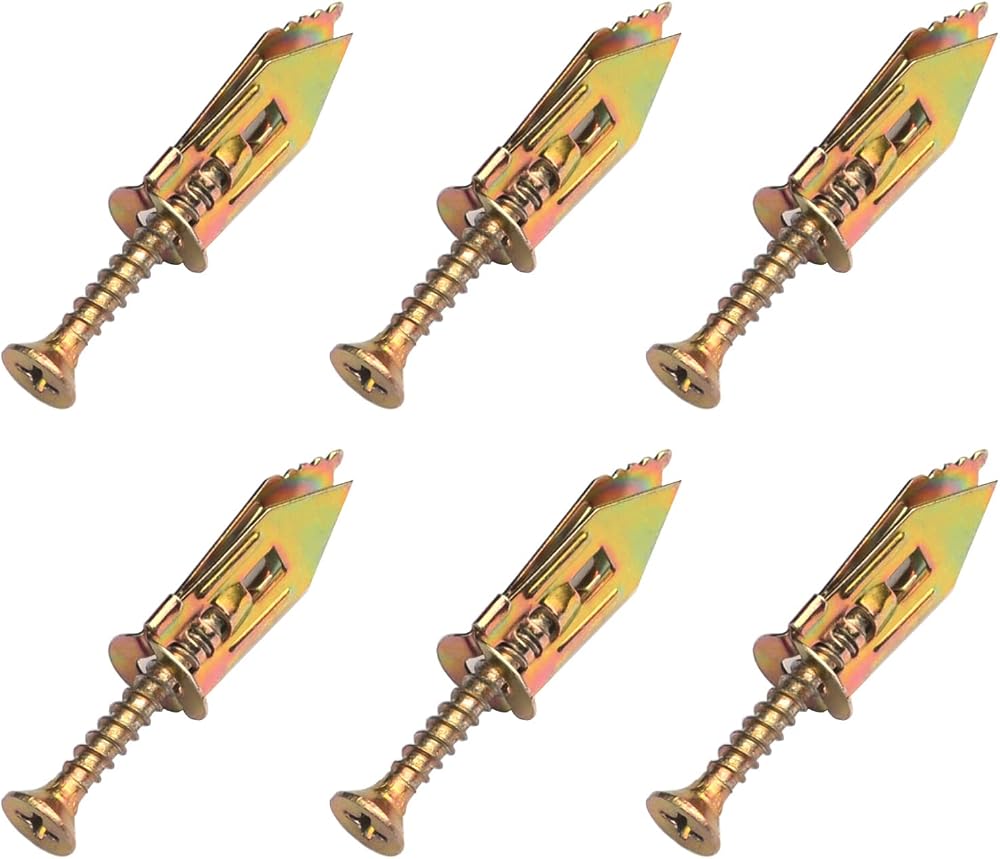 DDHOMIN 45 Sets Drywall Plasterboard Wall Anchors Plugs Screws Carbon Steel Zinc